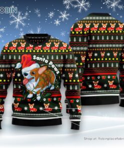 Dog Ugly Christmas Sweater, Pembroke Welsh Corgi Paws Ugly Christmas Sweater, Funny Xmas Sweater
