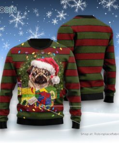 Dog Ugly Christmas Sweater, Pug Gift Xmas Ugly Christmas Sweater, Funny Xmas Sweater
