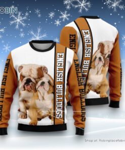 Dog Ugly Christmas Sweater, Rescued English Bulldog Ugly Christmas Sweater, Funny Xmas Sweater Dog Ugly Christmas Sweater, Rescued English Bulldog Ugly Christmas Sweater, Funny Xmas Sweater