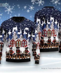 Dog Ugly Christmas Sweater, Rottweiler Family Ugly Christmas Sweater, Funny Xmas Sweater Dog Ugly Christmas Sweater, Rottweiler Family Ugly Christmas Sweater, Funny Xmas Sweater