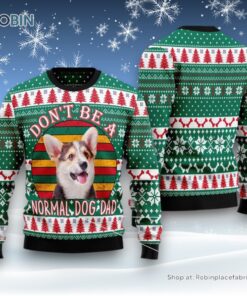 Dog Ugly Christmas Sweater, Welsh Corgi Dog Dad Ugly Christmas Sweater, Funny Xmas Sweater