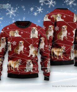 Dog Ugly Christmas Sweatshirt, Sweater, Bulldog Xmas Ugly Christmas Sweatshirt, Sweater, Funny Xmas Sweater
