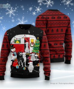 Dog Ugly Christmas Sweatshirt, Sweater, Camping Car And Siberian Husky Ugly Christmas Sweatshirt, Sweater, Funny Xmas Sweater