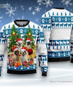 Dog Ugly Christmas Sweatshirt, Sweater, French Bulldog Greeting Ugly Christmas Sweatshirt, Sweater, Funny Xmas Sweater