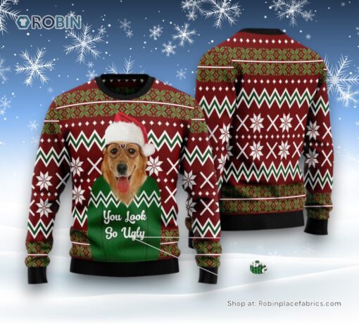 Dog Ugly Christmas Sweatshirt, Sweater, Labrador Retriever You Look So Ugly Ugly Christmas Sweatshirt, Sweater, Funny Xmas Sweater