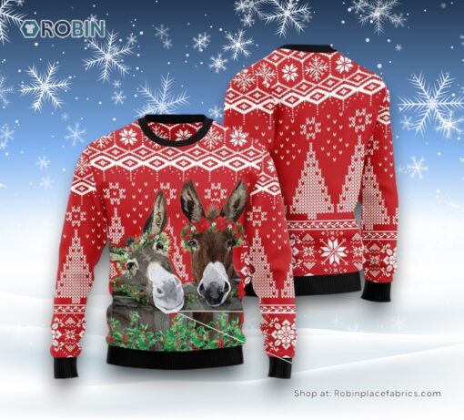 Donkey Buddies Christmas Ugly Christmas Sweater