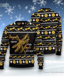 Dragonfly Sunflower Ugly Christmas Sweatshirt, Sweater