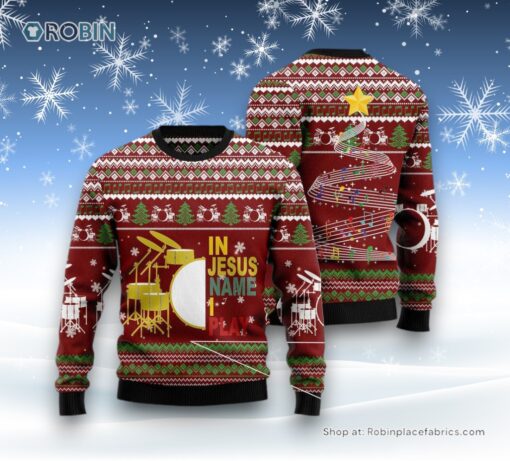 Drum I Play Ugly Christmas Sweater