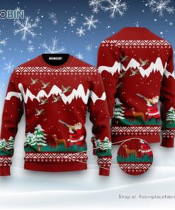 Duck Hunting Cute Santa Claus Duck Hunting Christmas Ugly Sweater For Men And Women, Christmas Gift