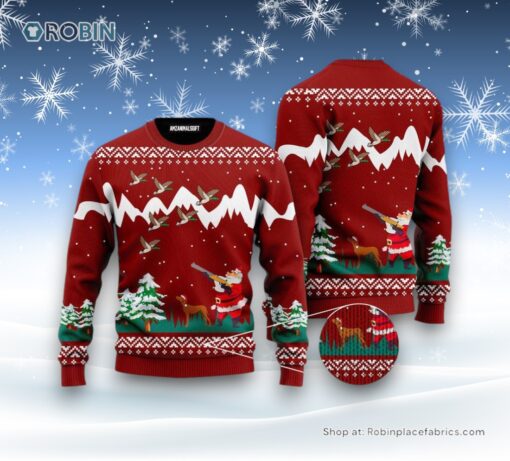 Duck Hunting Cute Santa Claus Duck Hunting Christmas Ugly Sweater For Men And Women, Christmas Gift