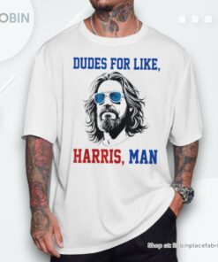 Dudes For Like Harris Man White Dudes For Harris 2024 Shirt
