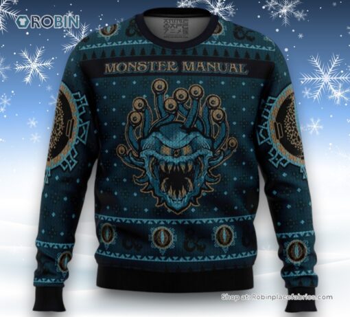 Dungeons & Dragons Monster Manual Ugly Christmas Sweater and Sweatshirt