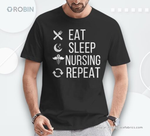 Eat Sleep Nursing Repeat Nursing Shirt