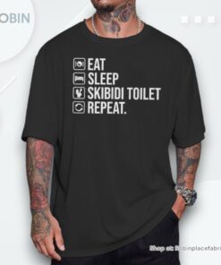 Eat Sleep Skibidi Toilet Repeat Skibidi Toilet Meme Shirt