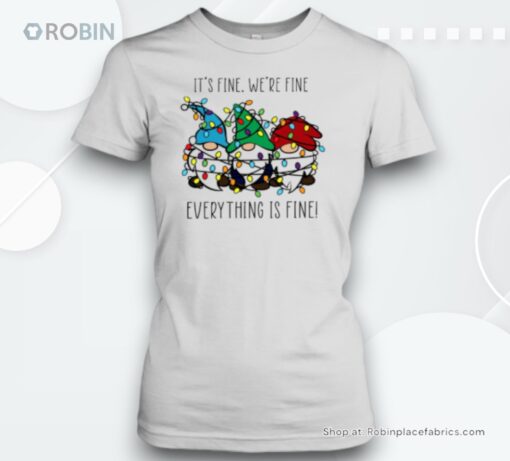 Everything Is Fine Teacher Female V Neck Unisex Shirt
