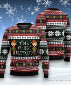 Elf Time Ugly Christmas Sweatshirt, Sweater