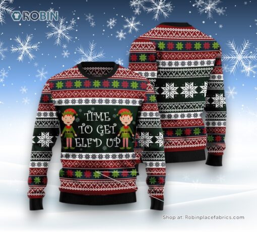Elf Time Ugly Christmas Sweatshirt, Sweater