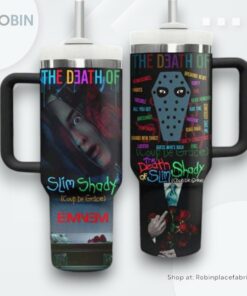 Eminem The Death Cover Of Slim Shady Stanley Tumbler Cup 40oz Eminem The Death Cover Of Slim Shady Stanley Tumbler Cup 40oz