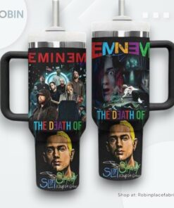 Eminem The Death of Slim Shady Stanley Tumbler Cup 40oz Eminem The Death of Slim Shady Stanley Tumbler Cup 40oz