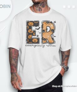 Er Nurse Pumpkin Halloween Emergency Room Nurse Spider Shirt