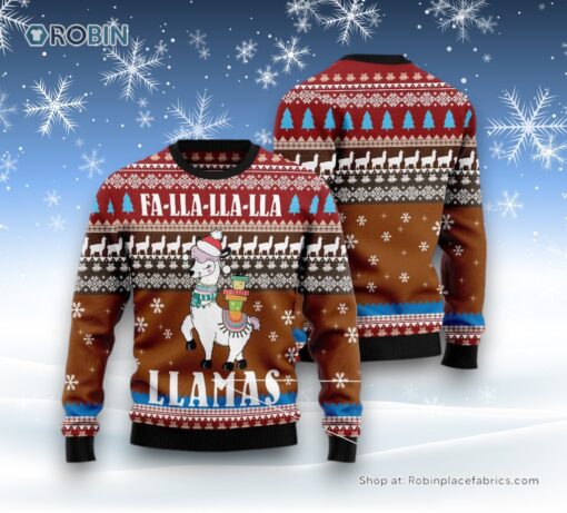 Fa Lla Lla Llamas Ugly Christmas Sweater
