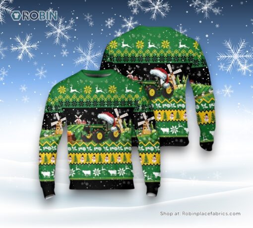 Farm Tractor Christmas Ugly Christmas Sweater, Christmas Gift, Farmers Sweater
