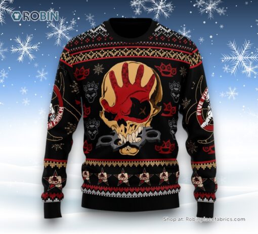 Five Finger Death Punch Happy Fucking Holidays Ugly Sweater and Sweatshirt