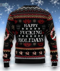 Five Finger Death Punch Happy Fucking Holidays Ugly Sweater and Sweatshirt