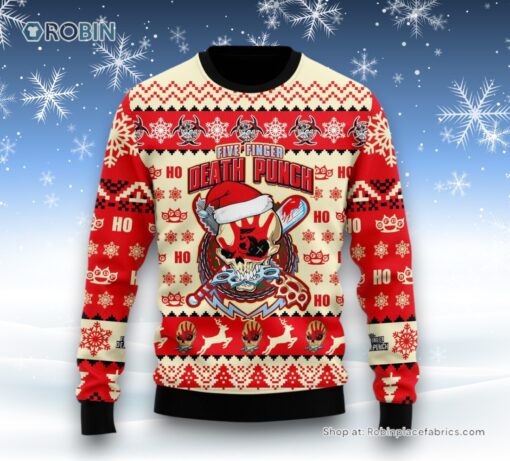 Five Finger Death Punch Ho Ho Ho Ugly Sweater and Sweatshirt