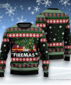 Firefighter Firemas Ugly Christmas Sweater