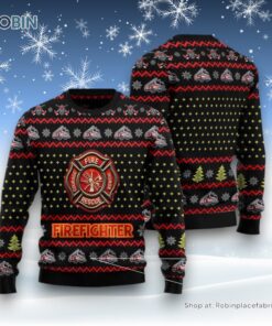 Firefighter Lover Ugly Christmas Sweater