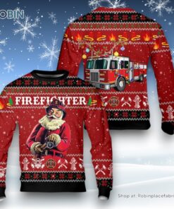 Firefighter Santa Claus Ugly Christmas Sweater For Men And Women, Christmas Gift