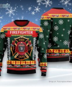 Firefighter Xmas Ugly Christmas Sweater