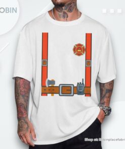 Fireman Halloween Diy Firefighter Uniform Costume Dressup Shirt