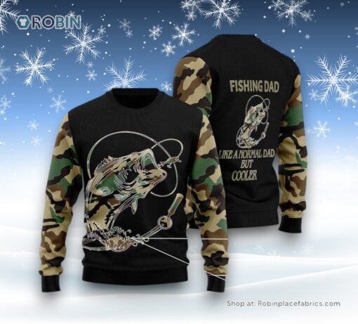 Fishing Dad Ugly Christmas Sweater