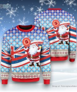 Flag Santa Claus Pattern Ugly Christmas Sweatshirt, Sweater For Men And Women, Christmas Gift