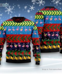 Flamingo Christmas Pattern Ugly Christmas Sweater