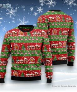 Flamingo Snow Ugly Christmas Sweater
