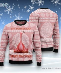 Flamingo Why Oh You Ugly Christmas Sweatshirt, Sweater
