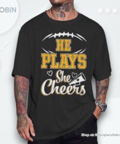 Football And Cheer Mom Cheerleading Mother Football Shirt