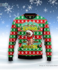 French Bulldog See You Eating Snacks Ugly Christmas Sweatshirt, Sweater, Christmas Gift For Dog Love