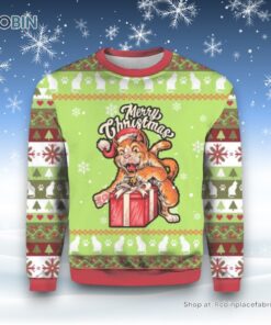 Funny Cat Merry Christmas Ugly Christmas Sweater, Christmas Gift For Cat Love