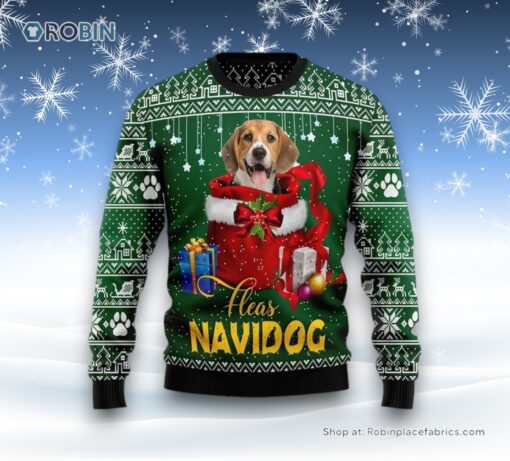 Funny Christmas Gift Beagle Ugly Christmas Sweater, Christmas Gift For Dog Love