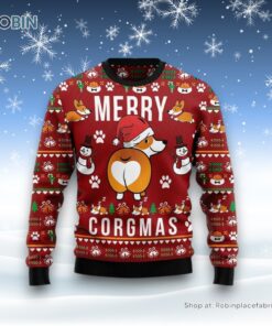 Funny Corgi Merry Corgmas Ugly Christmas Sweater 3D, Christmas Gift For Dog Love