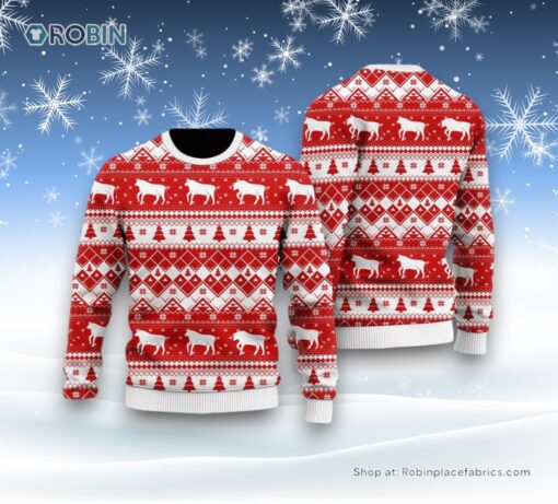 Funny Cows In Snow Ugly Christmas Sweater For Men And Women, Farm Ugly Sweater