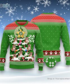 Funny Cute Bulldog Xmas Ugly Sweater Bulldog Tree Sweater, Christmas Gift For Dog Love