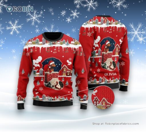 Funny Dachshund Santa Claus Christmas Ugly Christmas Sweater For Men And Women, Christmas Gift
