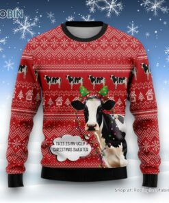 Funny Dairy Cattle Ugly Christmas Sweater For Men Women, Christmas Gift, Farmers Sweater Funny Dairy Cattle Ugly Christmas Sweater For Men Women, Christmas Gift, Farmers Sweater