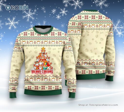 Funny Dog Merry Corgmas Tree Ugly Christmas Sweatshirt, Sweater, Christmas Gift For Dog Love