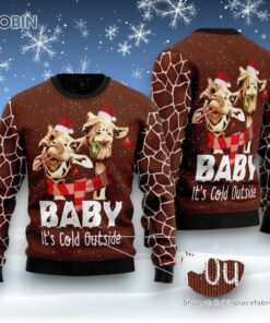 Funny Giraffe Ugly Christmas Sweatshirt, Sweater